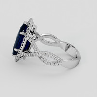 3.53 Ct. Blue Sapphire Ring, 10K White Gold 4