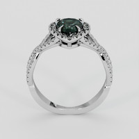 1.60 Ct. Bluish Green Sapphire Ring, 10K White Gold 3