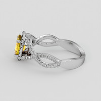 0.80 Ct. Orangish Yellow Sapphire Ring, 10K White Gold 4