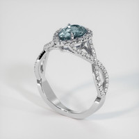 1.66 Ct. Gemstone Ring, 14K White Gold 2