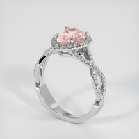 3.03 Ct. Pink Sapphire Ring, 14K White Gold 2