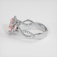 3.03 Ct. Pink Sapphire Ring, 14K White Gold 4