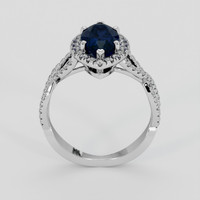 3.53 Ct. Blue Sapphire Ring, 14K White Gold 3