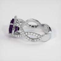 3.29 Ct. Sapphire Ring, 14K White Gold 4