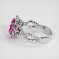 2.04 Ct. Pink Sapphire Ring, 14K White Gold 4