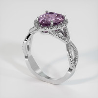 3.09 Ct. Sapphire Ring, 14K White Gold 2