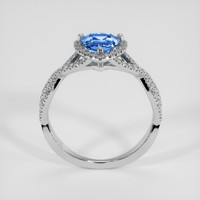 1.01 Ct. Blue Sapphire Ring, 14K White Gold 3