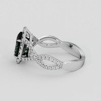 1.60 Ct. Bluish Green Sapphire Ring, 14K White Gold 4