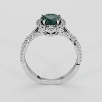 1.51 Ct. Bluish Green Sapphire Ring, 14K White Gold 3