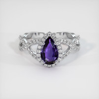 1.83 Ct. Color Change Sapphire Ring, 14K White Gold 1