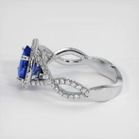 1.25 Ct. Blue Sapphire Ring, 18K White Gold 4