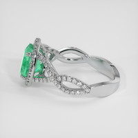 1.31 Ct. Emerald Ring, 18K White Gold 4