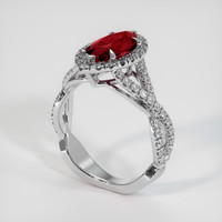 1.36 Ct. Ruby Ring, 18K White Gold 2