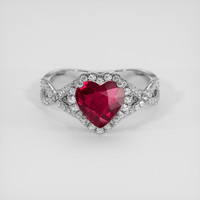 1.88 Ct. Ruby Ring, 18K White Gold 1