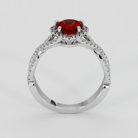 1.22 Ct. Ruby Ring, 18K White Gold 4