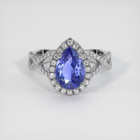 2.78 Ct. Color Change Sapphire Ring, 18K White Gold 1