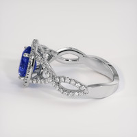 1.56 Ct. Blue Sapphire Ring, 18K White Gold 4