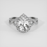 1.64 Ct. White Sapphire Ring, 18K White Gold 1