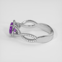 1.36 Ct. Bi Color Sapphire Ring, 18K White Gold 4