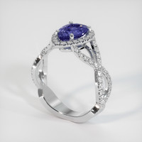 2.45 Ct. Color Change Sapphire Ring, 18K White Gold 2