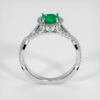 1.01 Ct. Emerald Ring, 18K White Gold 3