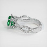 1.01 Ct. Emerald Ring, 18K White Gold 4