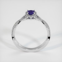 0.55 Ct. Purple Sapphire Ring, 18K White Gold 3