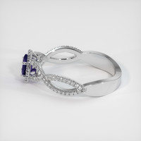 0.55 Ct. Purple Sapphire Ring, 18K White Gold 4