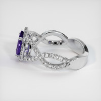 1.83 Ct. Color Change Sapphire Ring, 18K White Gold 4