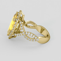 2.10 Ct. Yellow Citrine Ring, 14K Yellow Gold 4