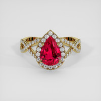 2.06 Ct. Ruby Ring, 14K Yellow Gold 1