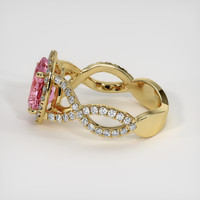 3.00 Ct. Pink Sapphire Ring, 14K Yellow Gold 4