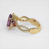 3.09 Ct. Pinkish Purple Sapphire Ring, 14K Yellow Gold 4