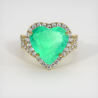 4.84 Ct. Emerald Ring, 18K Yellow Gold 1