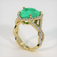 4.84 Ct. Emerald Ring, 18K Yellow Gold 2