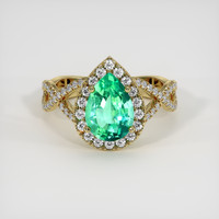 2.33 Ct. Emerald Ring, 18K Yellow Gold 1