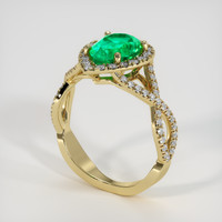 2.33 Ct. Emerald Ring, 18K Yellow Gold 2