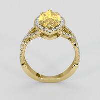 2.10 Ct. Yellow Citrine Ring, 18K Yellow Gold 3
