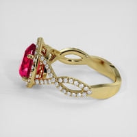 2.06 Ct. Ruby Ring, 18K Yellow Gold 4