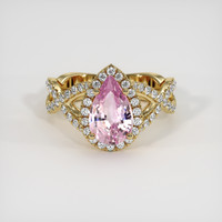 3.01 Ct. Pinkish Purple Sapphire Ring, 18K Yellow Gold 1