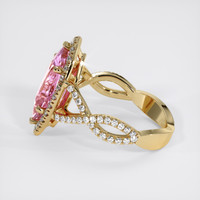 3.07 Ct. Pink Sapphire Ring, 18K Yellow Gold 4