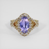 2.50 Ct. Purple Sapphire Ring, 18K Yellow Gold 1