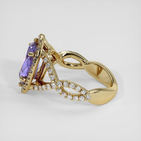 2.50 Ct. Purple Sapphire Ring, 18K Yellow Gold 4