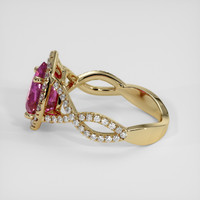 2.00 Ct. Pinkish Purple Sapphire Ring, 18K Yellow Gold 4