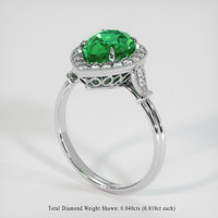 1.33 Ct. Emerald Ring, Platinum 950 2