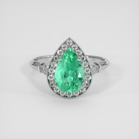 1.90 Ct. Emerald Ring, Platinum 950 1