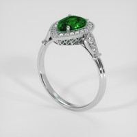 1.15 Ct. Green Tsavorite Garnet Ring, Platinum 950 2