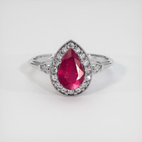 1.51 Ct. Ruby Ring, Platinum 950 1