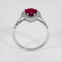 1.51 Ct. Purplish Red Ruby Ring, Platinum 950 3