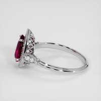 1.51 Ct. Purplish Red Ruby Ring, Platinum 950 4